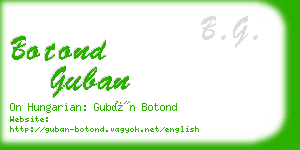 botond guban business card